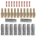 30Pcs 15AK Torch Machine Consumables MIG Torch Gas Nozzle Tips Holder for MIG Welding Machine.