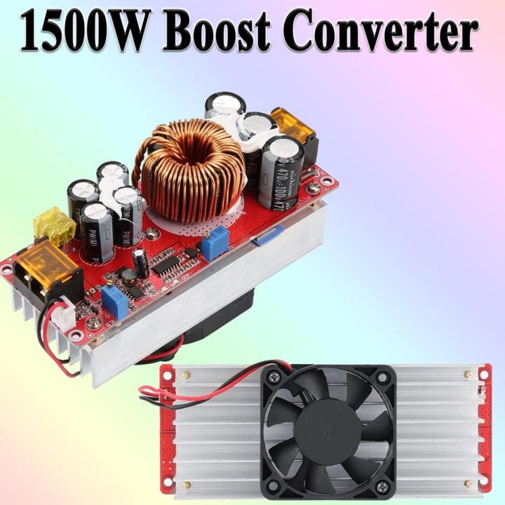 1500W 30A DC-DC Voltage Converter CV Boost Converter Step Up Adjustable Module Power Supply DC 12-60V to 12V-90V Regulator