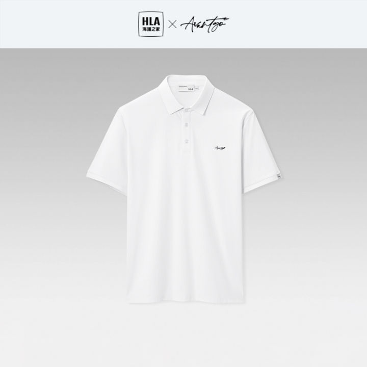 HLA/Hailan%20Home%20Light%20Business%20Short%20SleevePolo2023Spring%20and%20Summer%20New%20Printing%20Lapel%20Cool%20Short%20SleeveTMen's%20T-shirt%20-%20Image%205