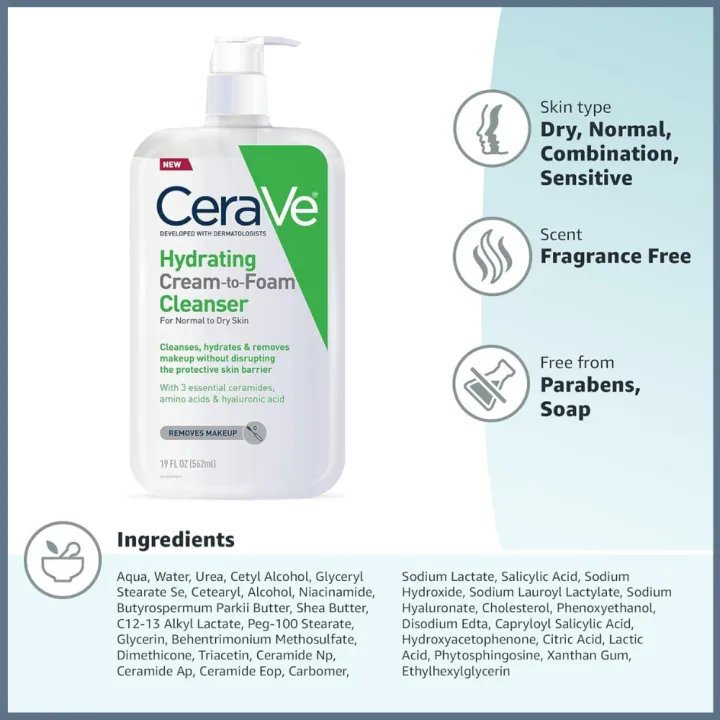 CeraVe%20Hydrating%20Cream%20To%20Foam%20Cleanser,%20Makeup%20Remover%20Face%20Wash%20For%20Dry%20Skin,%20Foaming%20Facial%20Cleanser%20With%20Hyaluronic%20Acid,%20Normal%20To%20Dry%20Skin,%20Fragrance%20Free%20&%20Non%20Comedogenic%20I%20236ml%20I%20%20USA%20-%20Image%205