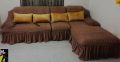 Turkey Elastic Sofa Cover (2Sits+1Sits+3Sits Divan+4Pillow) Coffee Colour  Tarin's Collection. 