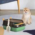 Open Top Pet Litter Tray Cat Sand Box Cats Litter Container Cat Litter Basin. 