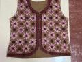 Elegant Embroidered Sleeveless Blouse Top for Girls - Floral/Geometric Pattern, Regular Fit. 