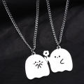 Cute Ghost Little Monster Necklace For Lover Couple Necklaces Pendant Jewelry Gift.