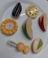 Unique cute hair pin hair clip Apple slice, Lotus root slice, pistachio nut, melon seed, short Corn shape hair accessories.