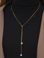 Korean Elegant Pearl Necklace Women's Fashion Jewelry Accessory.