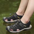 Brand New Men Summer Sandals High Quality Leather Casual Shoes Man Style Beach Sandals Fashion Velcro Men Sandals Big Size 38-48. 