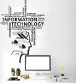 Information Technology Vinyl Wall Decal Educational Engineering Software Technology Company Office Decoration Sticker Gift B6.