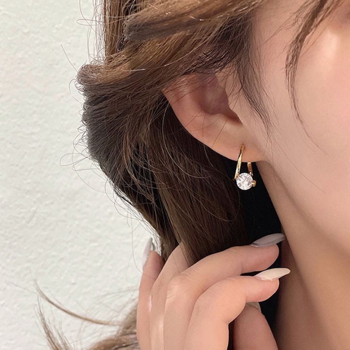 2021%20New%20Simple%20Single%20Zirconia%20Earrings%20For%20Women%20Girls%20Korean%20Style%20Delicate%20Chic%20Jewelry%20Earings%20Wholesale%20-%20Image%204