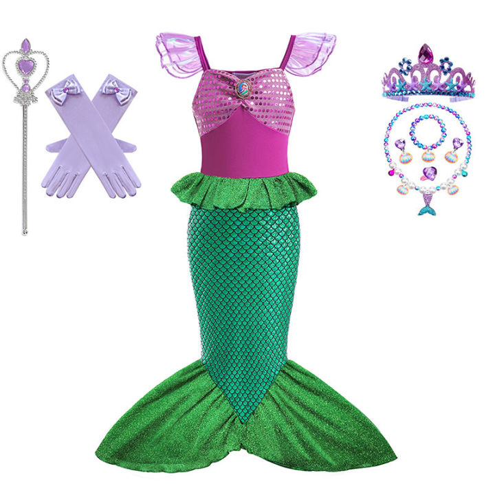 Little%20Mermaid%20Ariel%20Princess%20Costume%20Kids%20Purple%20Dress%20For%20Girls%20Cosplay%20Children%20Carnival%20Birthday%20Party%20Mermaid%20Dress%202-10T%20-%20Image%204