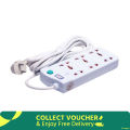 Multi Plug Maxline ML-2013 Multiplug 6 Port Extention Socket 8 Feet Cable.