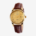 【Flash sale】 fashion couple quartz leather casual business clock waterproof watches for men women 9058. 