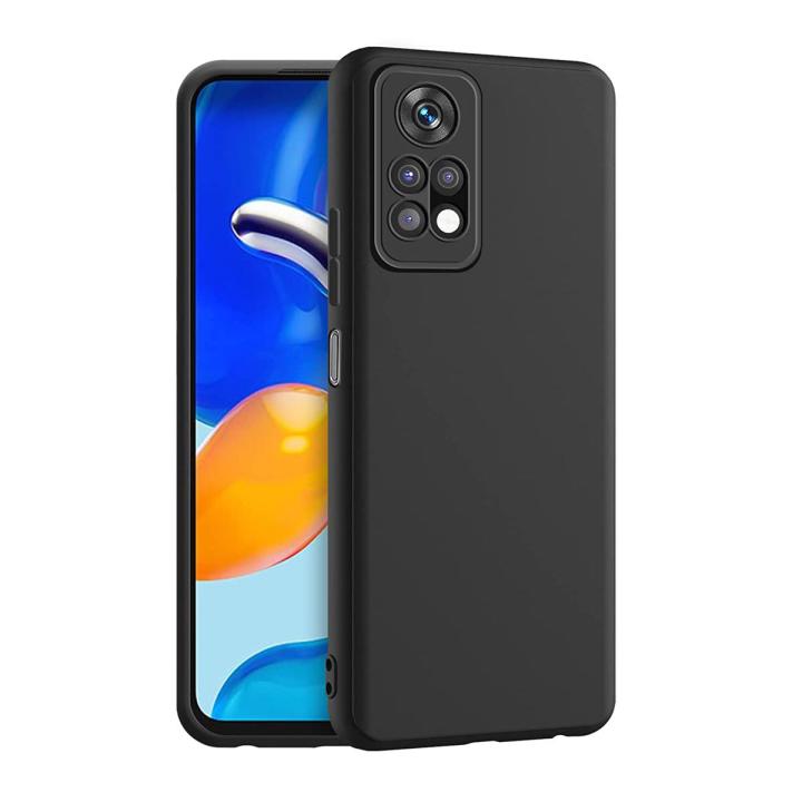 Xiaomi Redmi Note 11 4G Premium Silicone Matte Soft Phone Case - Black - Phone Back Cover
