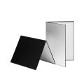 3-in-1 Photography Cardboard Paperboard Folding Photography Reflector Diffuser Board (Black + White + Golden) for Still Life Product Food Photo Shooting, A3 Size. 
