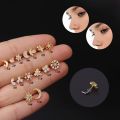 Stainless Steel Small Nose Rings Zircon Moon Star Nose Stud 20G Body Piercing Jewelry For Women Men Gift.