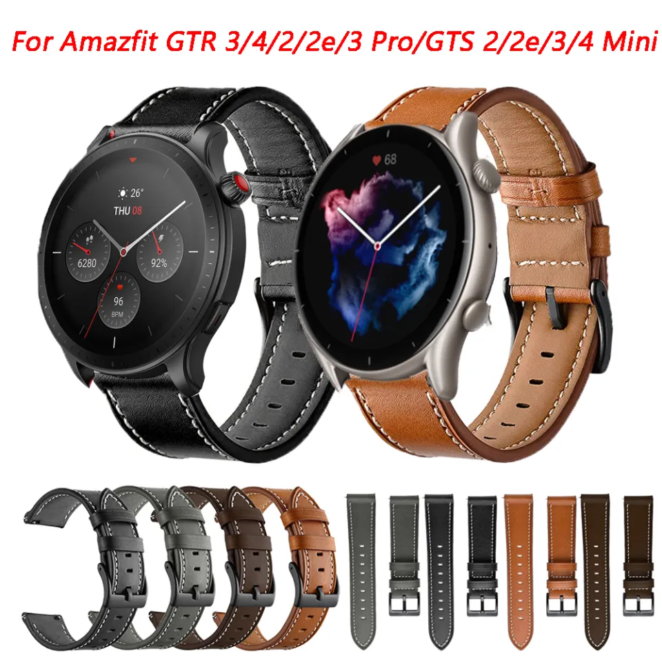 Amazfit Gtr Pro Amazfit Gts Strap Size 20 22mm Leather Strap For
