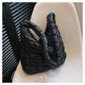 Foreign trade wholesale 2023 new ruffled cloud ladies handbag large capacity shoulder crossbody bag color-blocked tote bag.