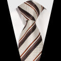 In stock wholesale Japanese and Korean Striped Retro Tie 8cm Hand-Made Classic Business Tie Sealed Bag. 