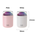 Glass Cup Humidifier Colorful Light Bedside Table Decoration Night Light Usb Large Mist Humidifier Pink. 