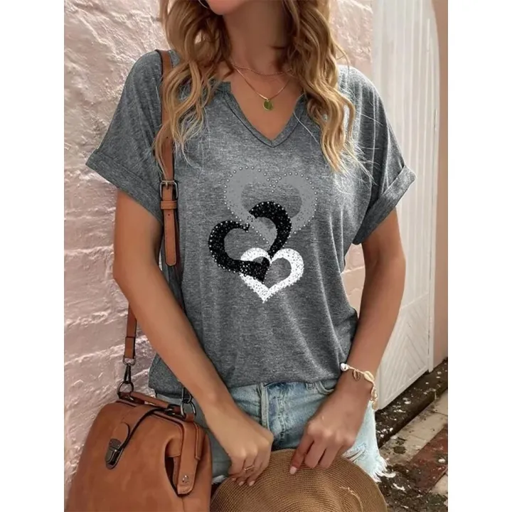 Fashion%20Ladies%20T-Shirt%20Short%20Sleeve%20Tops%20Heart%20Shape%203d%20Shirt%20Tees%20Girls%20O-Neck%20Oversized%20Apparel%202023%20Summer%20Clothing%20Women's%20-%20Image%202