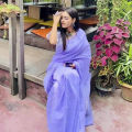 Lavender Colour Muslin Than Saree - A Stylish Blend for Any Season and Occasion. 