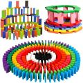 Wooden Blocks Dominoes Game Toys for Kids 5 Years+,Wooden Building Blocks Set & Kids Activity Toys for Kids Boys & Girls (Pack of 100 Pieces).