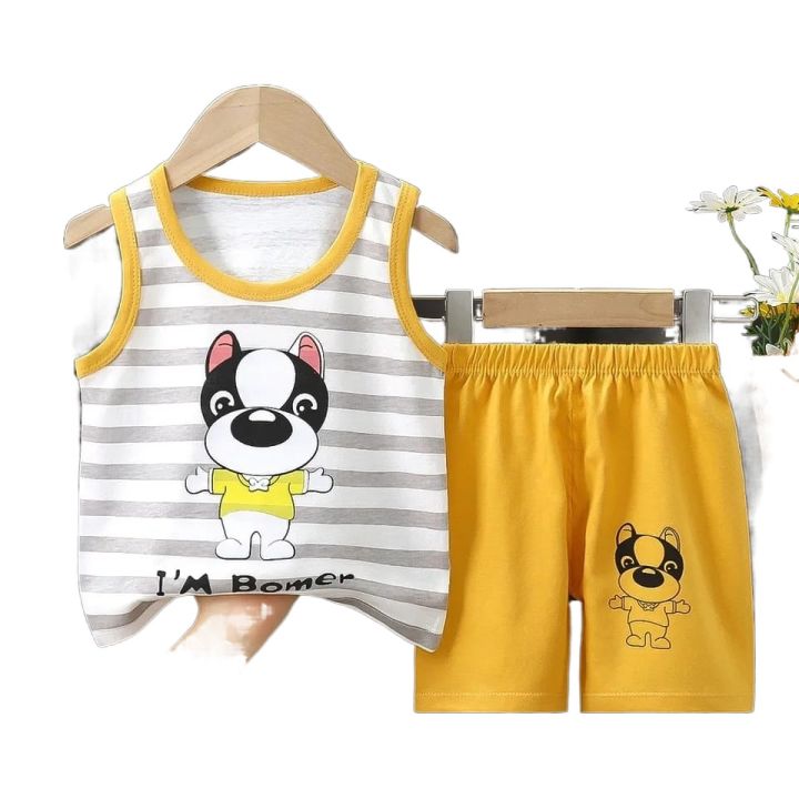 Boys%20summer%20megi%20cartoon%20dress%20colorful%20set%20-%20Image%204