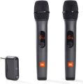JBL Wireless Two Microphone System with Dual-Channel Receiver, Blac.