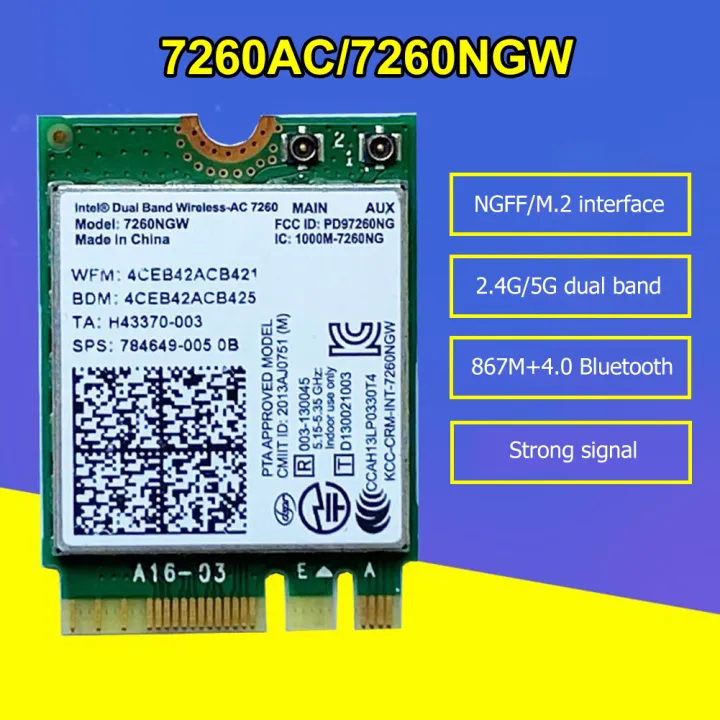 Intel%207260%20ngw%201200Mbps%20Bluetooth%204.2%20WiFi%20Wireless%20Network%20Card%20NGFF%20M.2%20Wifi%20Dongle%20802.11AC%20Dual%20Band%202.4G%205G%20For%20Laptop%20Intel%207260%207260NGW%20-%20Image%202