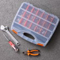 Plastic Parts Storage Box Multiple Compartments Slot Hardware Box Organizer Craft Cabinet Tools Components Container Accessories Storage Case with Adjustable Dividers 21 Grids. 