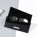 Foldable Triangular Glasses Case PU Leather Hard Eyeglasses Box Women Men Portable Sunglasses Container Eyewear Accessories.