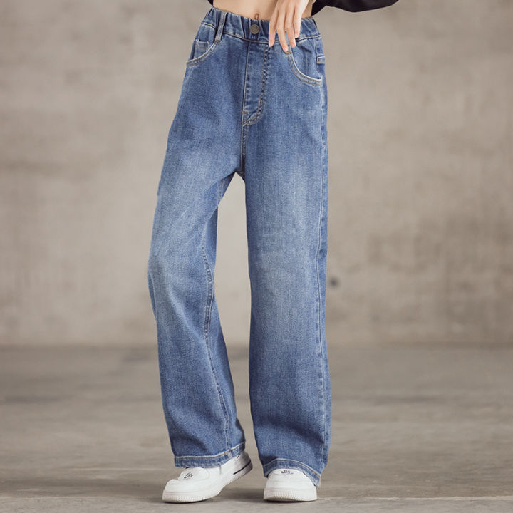 Girls%20Simple%20Denim%20Wide-leg%20Pants%20Spring%20and%20Autumn%20Pants%202023%20New%20Outer%20Pants%20Korean%20Version%20Loose%20Denim%20Wide-leg%20Pants%20-%20Image%204
