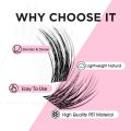 YUANZHIJIE Dramatic Eyelashes Bundles Soft Premium Mink Individual DIY Clusters Lashes Segmented Eyelash Extensions Makeup.