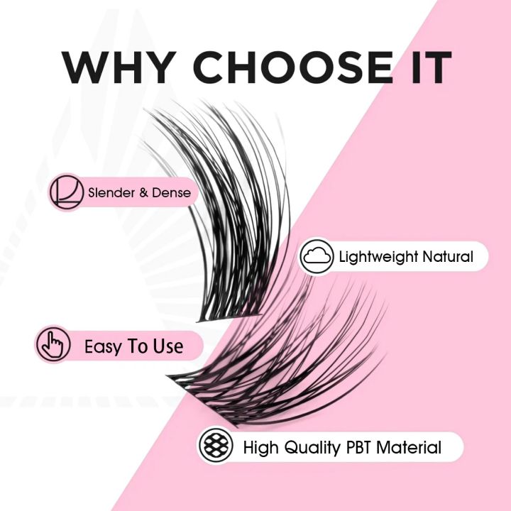 YUANZHIJIE%20Dramatic%20Eyelashes%20Bundles%20Soft%20Premium%20Mink%20Individual%20DIY%20Clusters%20Lashes%20Segmented%20Eyelash%20Extensions%20Makeup%20-%20Image%203