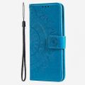 Totem Flower Embossed Leather Phone Case For iPhone 15 Pro Max/iPhone 15 Pro/iPhone 15/iPhone 15 Plus.