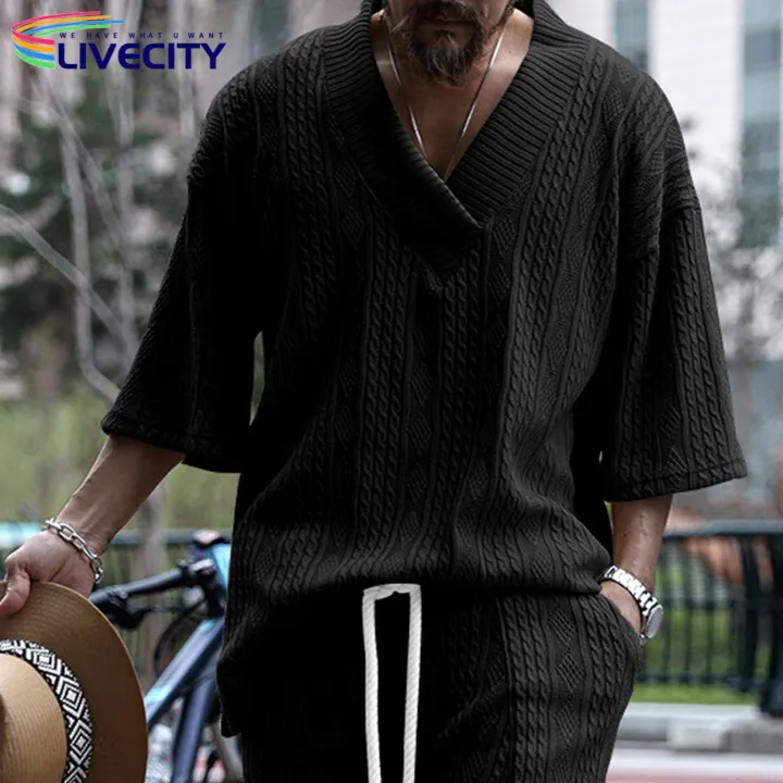 Men%20Top%20Men's%20Retro%20Applique%20V%20Neck%20Half%20Sleeve%20Loose%20Fit%20T-shirt%20Soft%20Breathable%20Sports%20Casual%20Tee%20Polyester%20Half-sleeve%20Shirt%20-%20Image%208