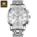 "Olevs 2858 Stainless Steel Chronograph Wrist Watch For Men. 