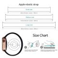 For Apple Watch Series 8&7 41mm / SE 2&6&SE&5&4 40mm / 3&2&1 38mm Solid Color Elastic Silicone Watch Band, Size:L 156mm.
