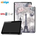 Case For Huawei MediaPad T3 10 AGS-L09 AGS-L03 9.6 inch Cover Tablet for Honor Play Pad 2 9.6 Slim Flip PU Case+Film+Pen.