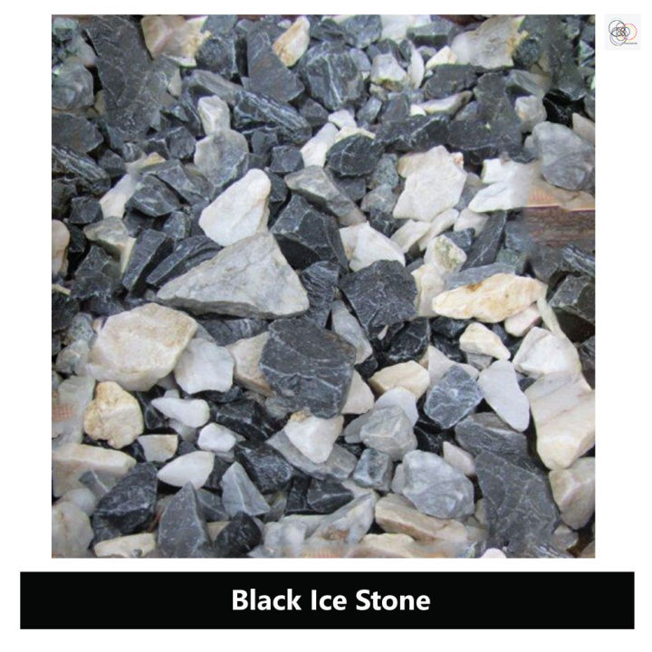 Black Ice Stone 1kg / Garden Decoration & Use Aquarium Decoration