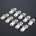 10Pcs Boat Trailers D Ring Durable Tie Down Hook Rope Cleat Load Anchor Metal Flat Seamless D Ring D Button Half Round Buckle. 