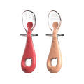 Hogokids Maternal and Child Supplies Silicone Spoon Short Handle Solid Food Spoon Baby Kid Tableware Spoon Soft Head Children Fork and Spoon Set.
