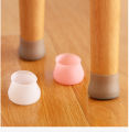 4pcs Silent Chair Leg Covers - White, Non-Slip Silicone Protectors for Tables & Chairs. 