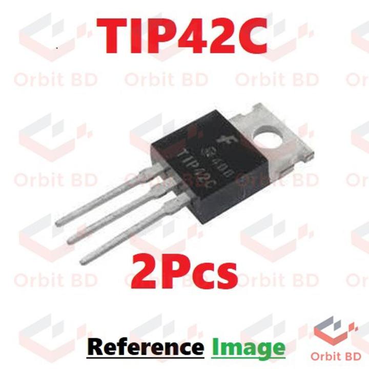 2Pcs China TIP42C TIP42 TIP 42 Transistor PNP 100V 6A 65W 3MHz Darlington Power Transistor Epitaxial Silicon Transistor TO-220 Package