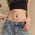 1Pc Fake Belly Button Ring Fake Clip On Belly Piercing Non Piercing Navel Ring. 