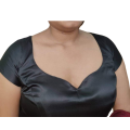 Princess Cut Backless Blouse For Women Black Color. 