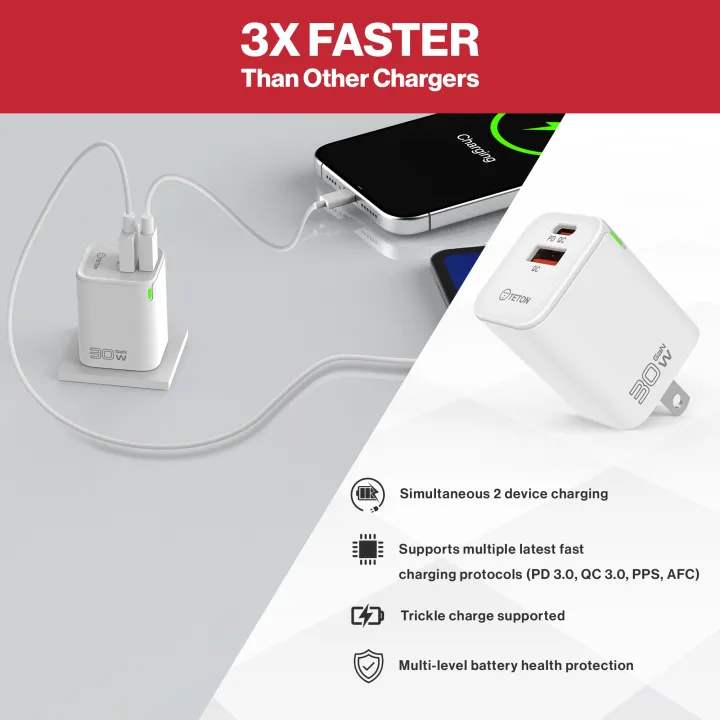 Teton%2030W%20GaN%20Fast%20Charger%20Travel%20Charger%20Fast%20Wall%20Travel%20Chargers%20Adapter%20For%20iPhone%20%2017/16/15/14/13/12%20and%20Samsung/Android%20-%20Image%205