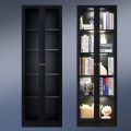 3-Color LED Lighting Cabinets, Modern Tempaer Glass Cabinet with 5 Shelves, Multipurpose Cabinet Display Case for Home Office, Living Room, Pantry 72/24. 