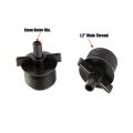 Half (1/2) inch-6mm Male Misting Sprinkler (1-Pc) Coupling Adapter Connector Flat Head Joint Garden Micro Sprinkler Connector Fittings for Mist or Micro Sprayer Nozzle.. 