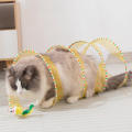 Spring Tunnel Multi-channel Interactive Foldable Indoor Portable Durable Foldable Tunnel for Indoor Use Play Pet Enrichment Feline Fun Entertainment.